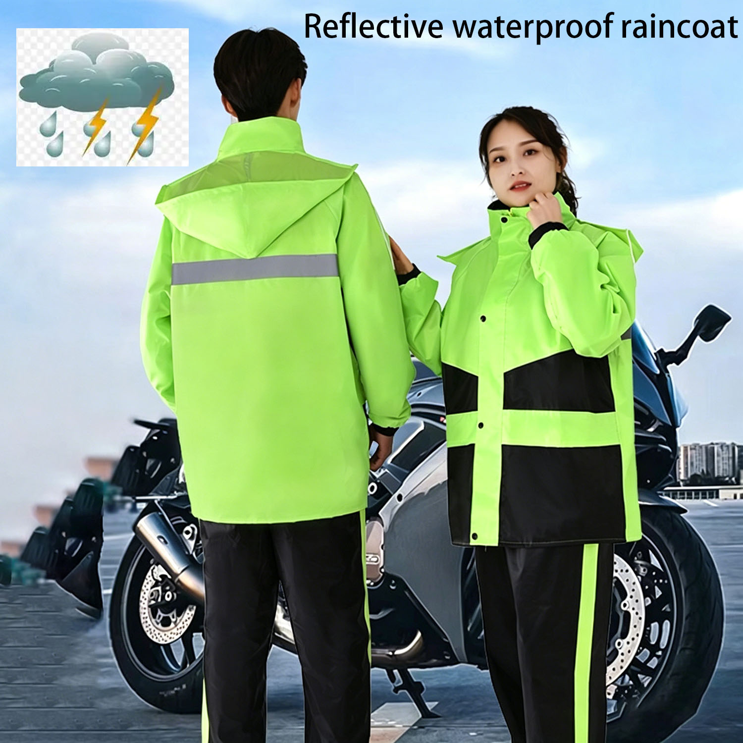 Motorcycle Gear Rain - بدلة واقية من المطر للدراجات النارية