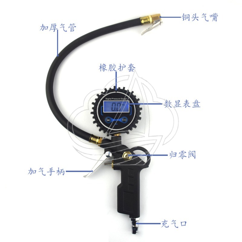 مقياس ضغط الإطارات الرقمي، مقي - مراجعة Tyre Pressure Gauge وسعره
