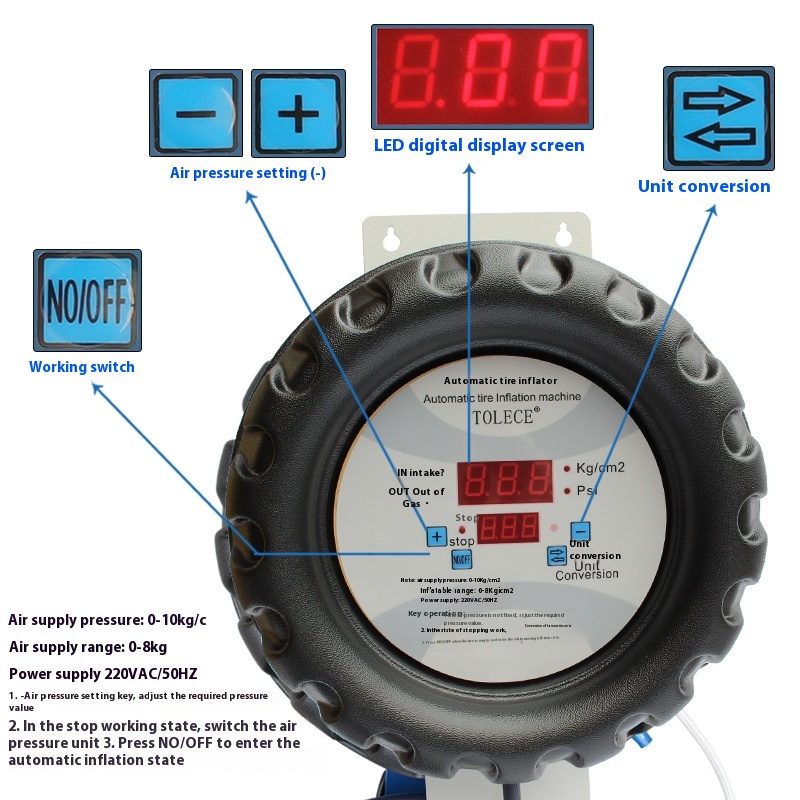 منفاخ إطارات السيارة الأوتومات - مراجعة Tyre Pressure Gauge وسعره
