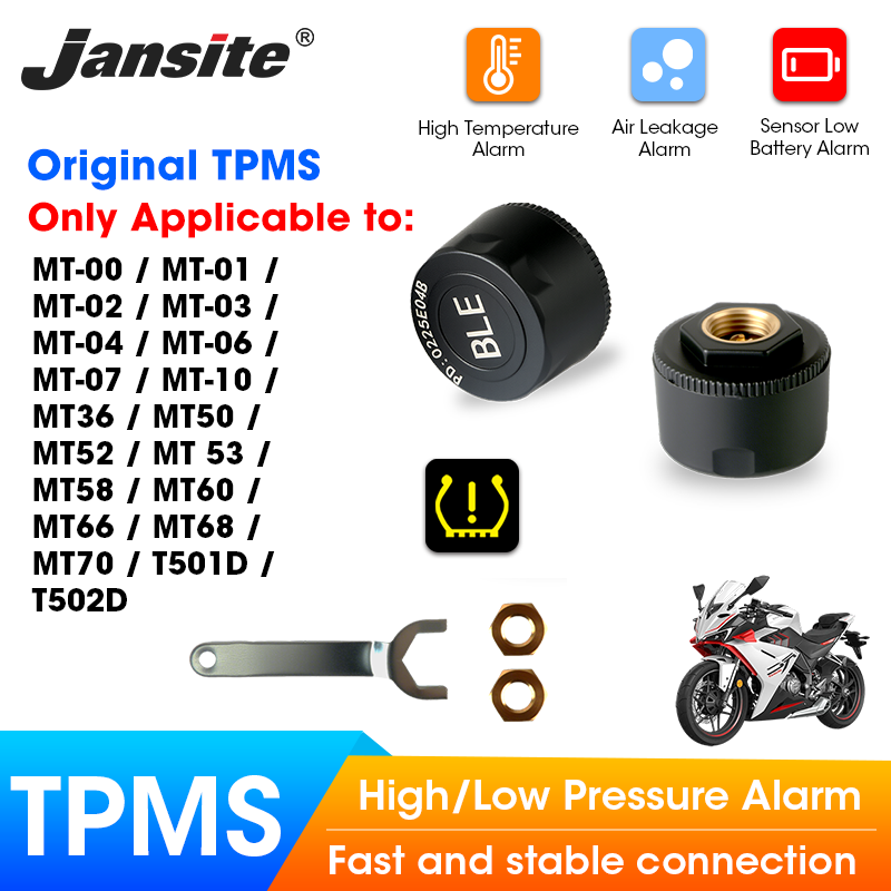 دراجات نارية Jansite TPMS مصمم - مراجعة Tyre Pressure Gauge وسعره